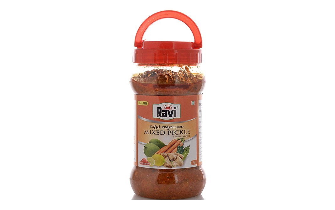 Ravi Mixed Pickle (Without Garlic)   Jar  1 kilogram